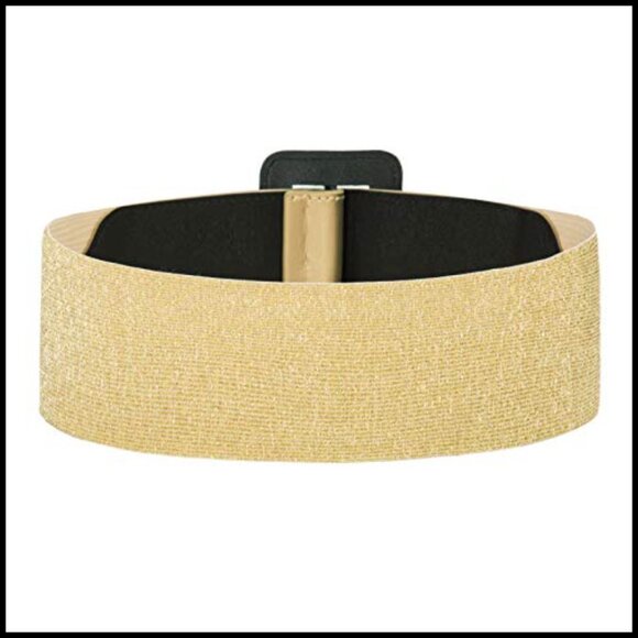 Vintage Stretch Belt Wide Buckle Elastic Dress Cinch Belt Y2K Retro Chic main image 4